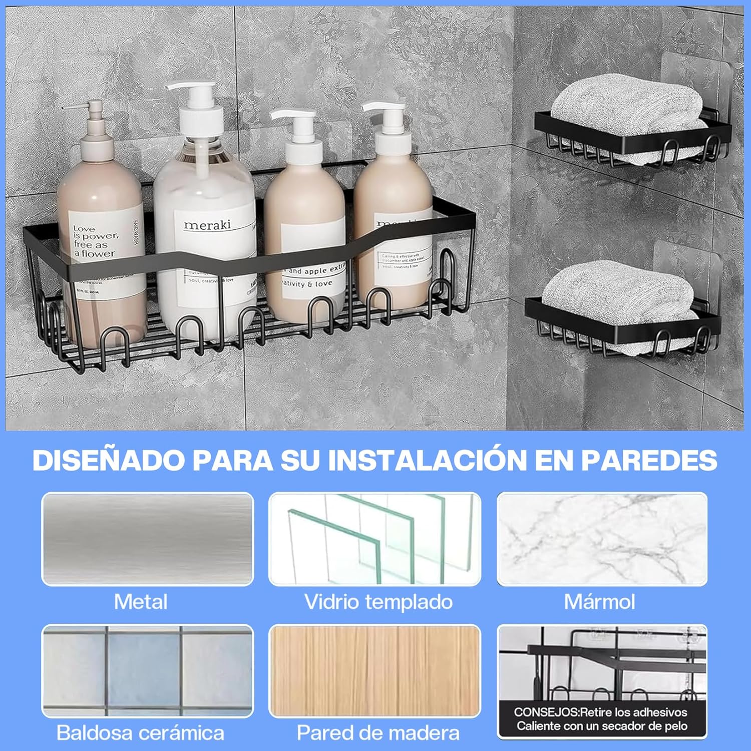 Estantes para baño - 5 pack 🚿