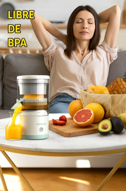 Exprimidor Eléctrico de Cítricos Inalámbrico con Carga USB